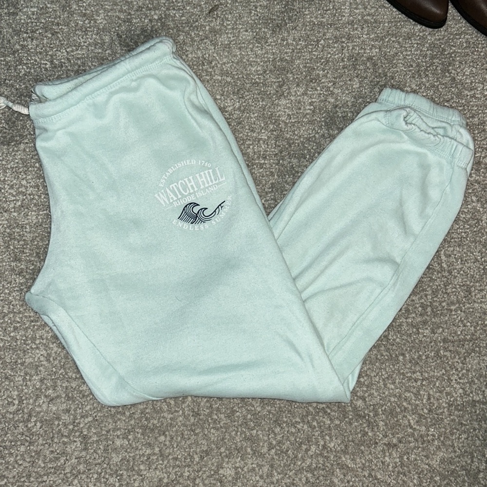 Ocean Drive low waisted teal sweatpants with cuff, size large but runs small
